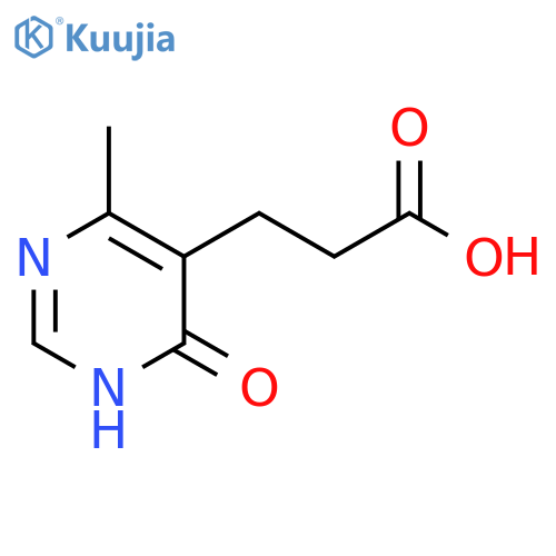 3-(4-methyl-6-oxo-1,6-dihydropyrimidin-5-yl)propanoic acid structure