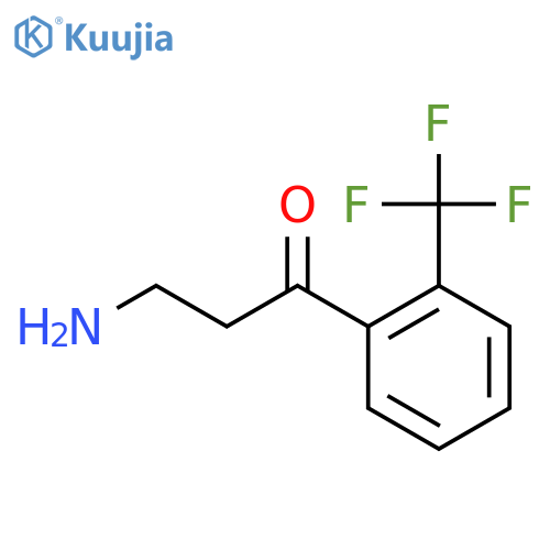 3-amino-1-2-(trifluoromethyl)phenylpropan-1-one structure