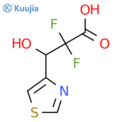2,2-difluoro-3-hydroxy-3-(1,3-thiazol-4-yl)propanoic acid structure