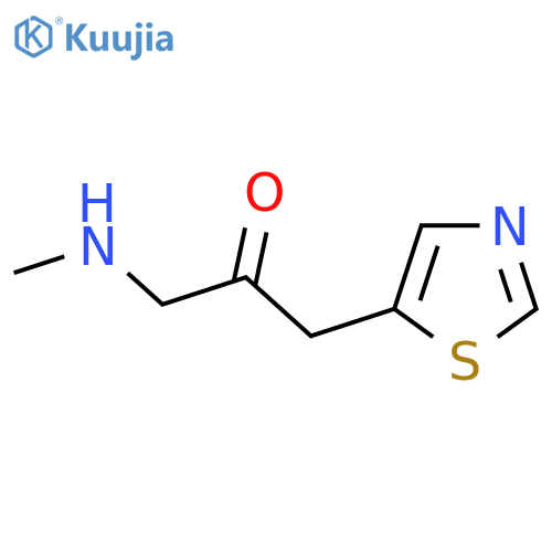 1-(Methylamino)-3-(1,3-thiazol-5-yl)propan-2-one structure