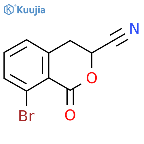 1H-2-Benzopyran-3-carbonitrile, 8-bromo-3,4-dihydro-1-oxo- structure