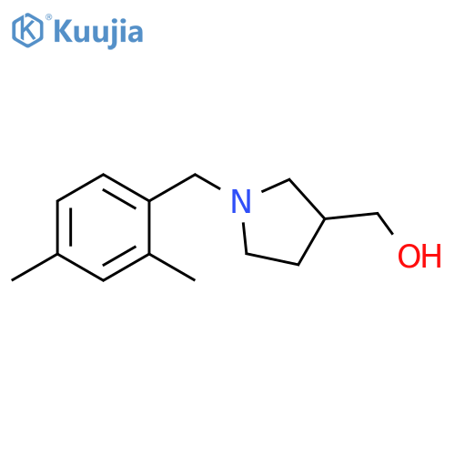 (1-(2,4-dimethylbenzyl)pyrrolidin-3-yl)methanol structure