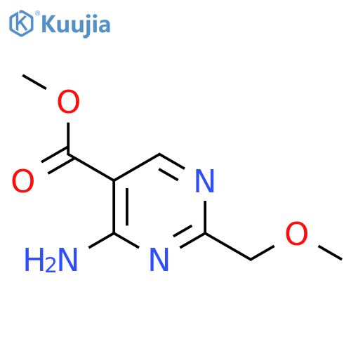 Methyl 4-amino-2-(methoxymethyl)pyrimidine-5-carboxylate structure