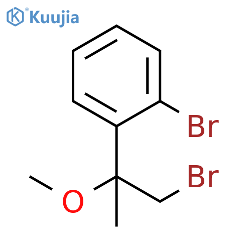1-bromo-2-(1-bromo-2-methoxypropan-2-yl)benzene structure