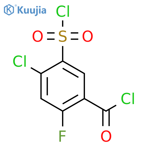 4-Chloro-5-(chlorosulfonyl)-2-fluorobenzoyl chloride structure