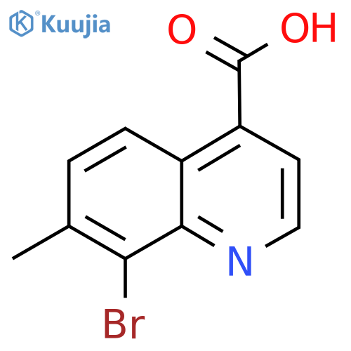 8-Bromo-7-methylquinoline-4-carboxylic acid structure