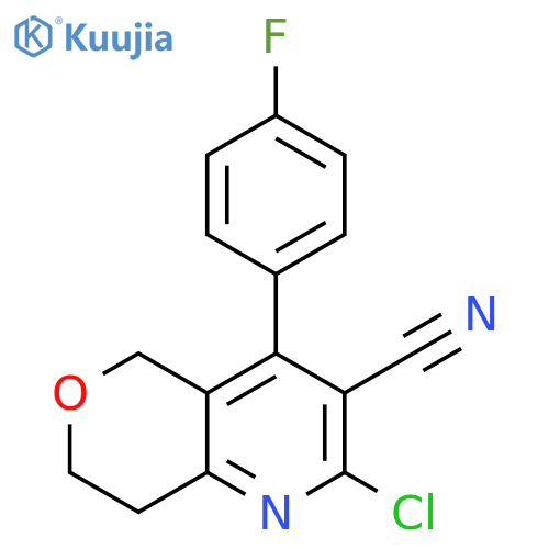 2-Chloro-4-(4-fluoro-phenyl)-7,8-dihydro-5H-pyrano[4,3-b]pyridine-3-carbonitrile structure
