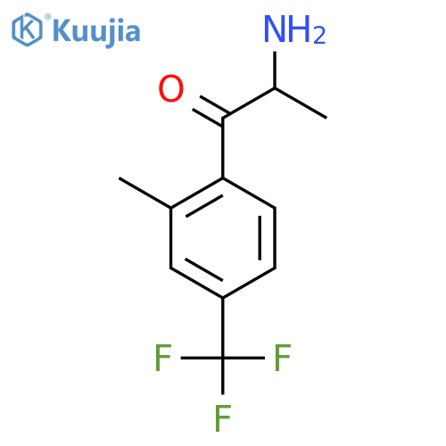 2-amino-1-2-methyl-4-(trifluoromethyl)phenylpropan-1-one structure
