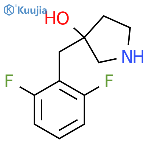 3-(2,6-difluorophenyl)methylpyrrolidin-3-ol structure