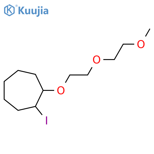 1-iodo-2-2-(2-methoxyethoxy)ethoxycycloheptane structure
