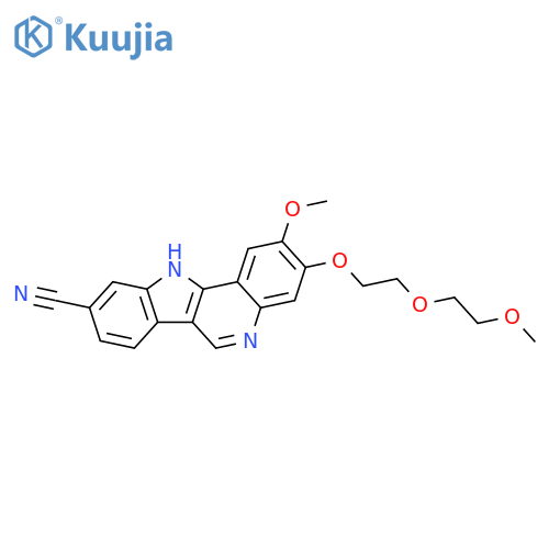 2-Methoxy-3-[2-(2-methoxy-ethoxy)-ethoxy]-7H-indolo[2,3-c]quinoline-9-carbonitrile structure