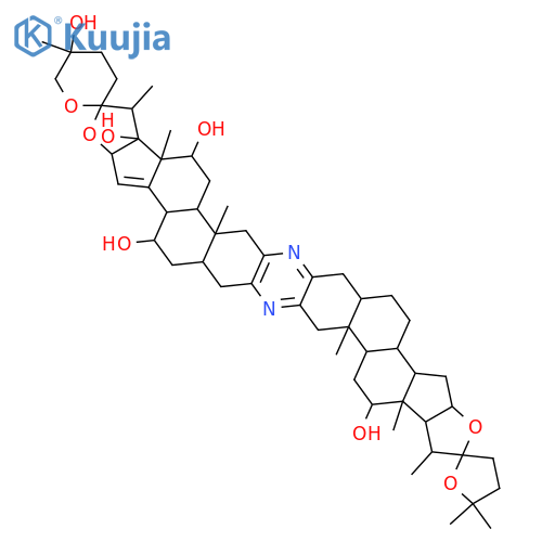 Dispiro[furan-2(3H),2'(13'H)-bisfuro[3'',2'':3',4']cyclopenta[1',2':5,6]naphtho[1,2-b:1',2'-i]phenazine-13',2''-[2H]pyran]-5'',11',11'b,16',22'(12'H)-pentol, 1',3'',3'a,4,4',4'',4'a,4'b,5,5',5'',6',6'',6'a,7',9',9'a,9'b,10',11',11'a,14'a,15'b,16',17',17'a,18',20',20'a,20'b,21',22',22'a,22'b-tetratri... structure