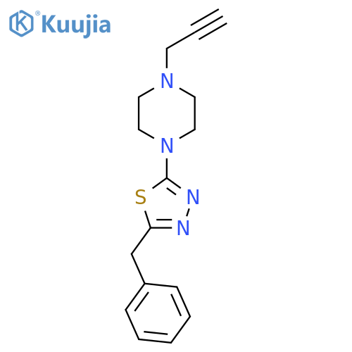 2-Benzyl-5-(4-prop-2-ynylpiperazin-1-yl)-1,3,4-thiadiazole structure
