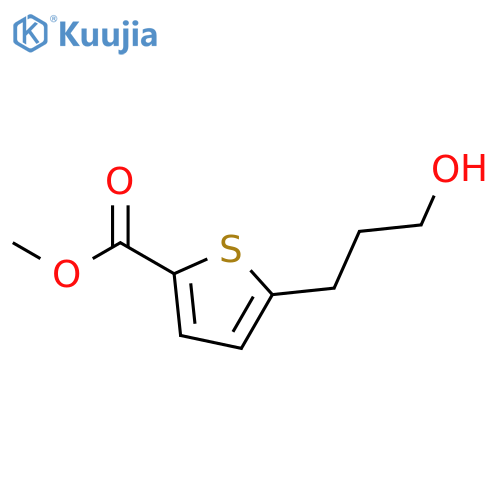methyl 5-(3-hydroxypropyl)thiophene-2-carboxylate structure