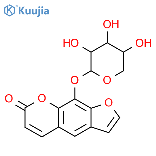 7H-Furo[3,2-g][1]benzopyran-7-one, 9-(β-L-arabinopyranosyloxy)- structure