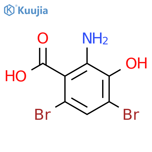 4,6-Dibromo-3-hydroxyanthranilic acid structure