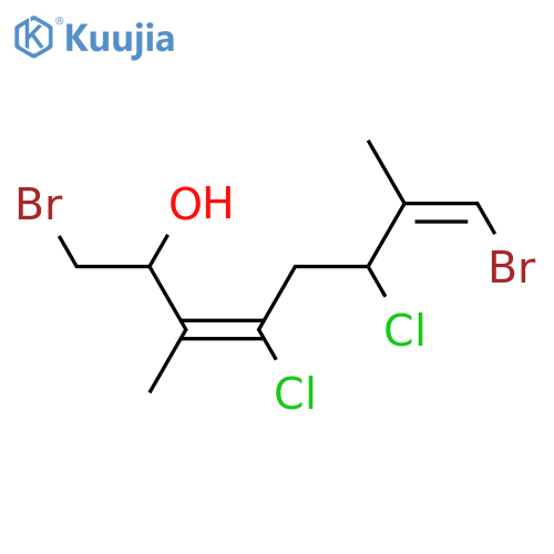 1,8-Dibromo-4,6-dichloro-3,7-dimethyl-3,7-octadien-2-ol; (2S*,3E,6R*,7Z)-form structure