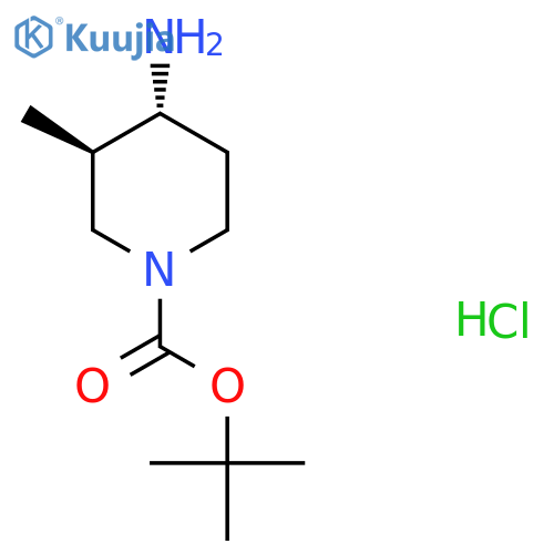trans-tert-Butyl 4-amino-3-methylpiperidine-1-carboxylate hydrochloride structure