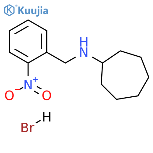 N-(2-nitrobenzyl)cycloheptanamine hydrobromide structure