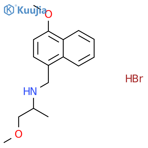 (2-Methoxy-1-methylethyl)[(4-methoxy-1-naphthyl)methyl]amine hydrobromide structure