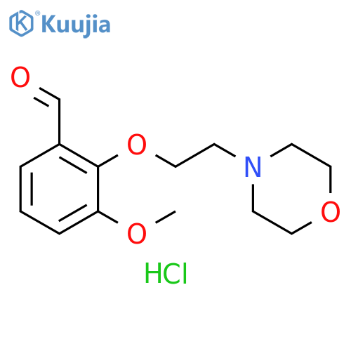3-methoxy-2-[2-(4-morpholinyl)ethoxy]benzaldehyde hydrochloride structure