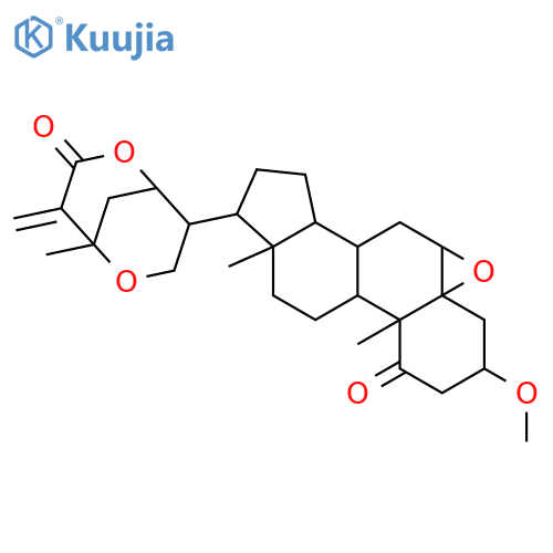 Ergost-25(27)-en-26-oic acid, 5,6:21,24-diepoxy-22-hydroxy-3-methoxy-1-oxo-, δ-lactone, (3β,5β,6β,22R)- (9CI) structure