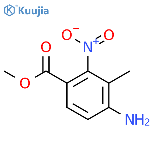 Benzoic acid,4-amino-3-methyl-2-nitro-, methyl ester structure