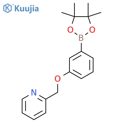 2-((3-(4,4,5,5-Tetramethyl-1,3,2-dioxaborolan-2-yl)phenoxy)methyl)pyridine structure