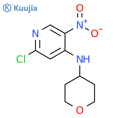 4-Pyridinamine, 2-chloro-5-nitro-N-(tetrahydro-2H-pyran-4-yl)- structure