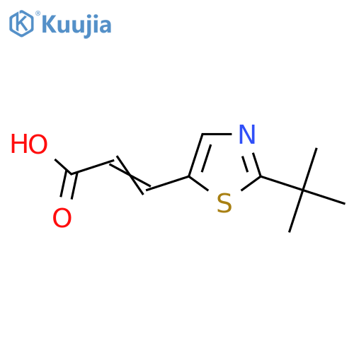3-(2-tert-butyl-1,3-thiazol-5-yl)prop-2-enoic acid structure