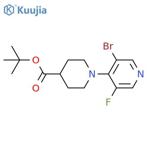 Tert-butyl 1-(3-bromo-5-fluoropyridin-4-yl)piperidine-4-carboxylate structure
