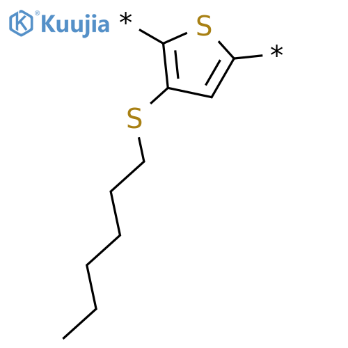 Poly[3-(hexylthio)-2,5-thiophenediyl] structure