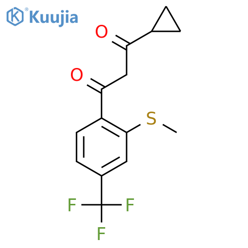 1-Cyclopropyl-3-2-(methylthio)-4-(trifluoromethyl)phenyl-1,3-propanedione structure