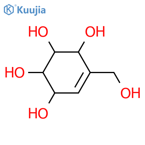 5-(Hydroxymethyl)-5-cyclohexene-1,2,3,4-tetrol; (1S,2S,3S,4S)-form structure