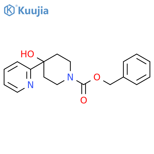 4'-Hydroxy-3',4',5',6'-tetrahydro-2'H-[2,4']bipyridinyl-1'-carboxylic acid benzyl ester structure