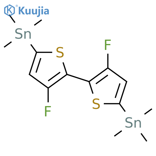 (3,3'-Difluoro-[2,2'-bithiophene]-5,5'-diyl)bis(trimethylstannane) structure