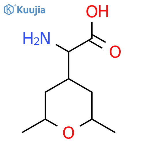 2-Amino-2-((2R,6S)-2,6-dimethyltetrahydro-2H-pyran-4-yl)acetic acid structure