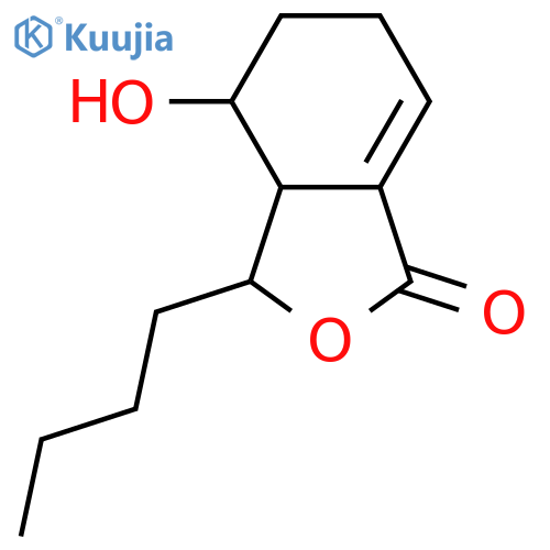3-Butylhexahydro-1(3H)-isobenzofuranone; (3S,3aR,7aS)-form, 4R-Hydroxy, 7,7a-didehydro structure