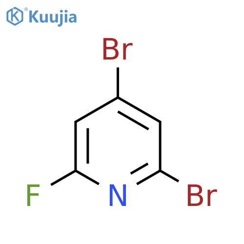 2,4-dibromo-6-fluoro-pyridine structure