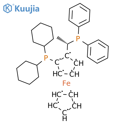 (S,S)-1-(DICYCLOHEXYLPHOSPHINO)-2-[1-(DIPHENYLPHOSPHINO)ETHYL]FERROCENE structure