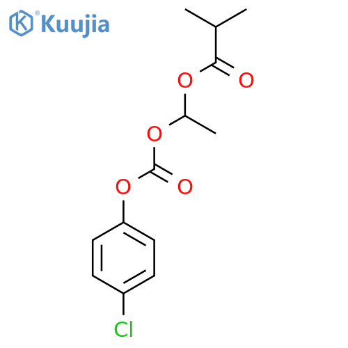 1-(4-chlorophenoxy)carbonyloxyethyl 2-methylpropanoate structure