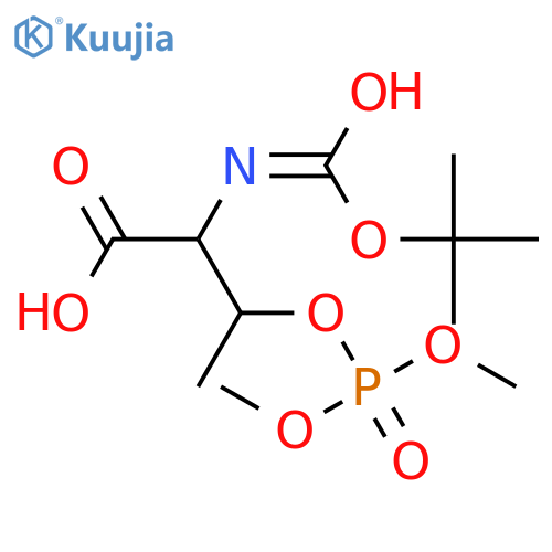 L-Threonine,N-[(1,1-dimethylethoxy)carbonyl]-, dimethyl phosphate (ester) (9CI) structure