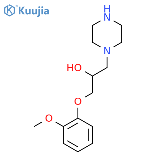 1-(2-Methoxy-phenoxy)-3-piperazin-1-yl-propan-2-ol structure