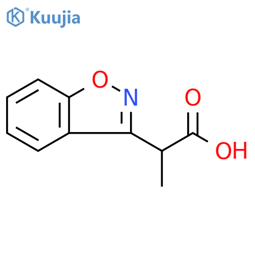 2-(1,2-benzoxazol-3-yl)propanoic acid structure