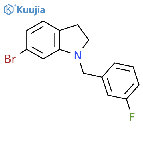 6-Bromo-1-(3-fluorobenzyl)indoline structure