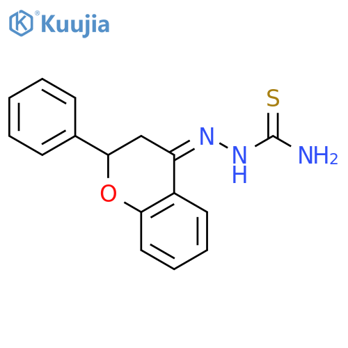 Hydrazinecarbothioamide,2-(2,3-dihydro-2-phenyl-4H-1-benzopyran-4-ylidene)- structure