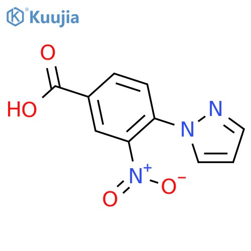 3-Nitro-4-(1H-pyrazol-1-YL)benzoic acid structure