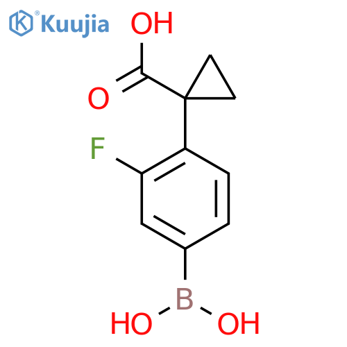 1-(4-Borono-2-fluorophenyl)cyclopropane-1-carboxylic acid structure