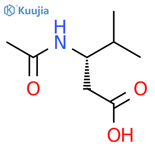 (3S)-3-acetamido-4-methylpentanoic acid structure