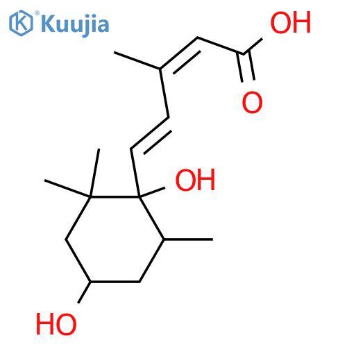 3,6-Dihydroxycyclofarnesa-7,9-dien-11-oic acid; (3R,5R,6R,7E,9Z)-form structure
